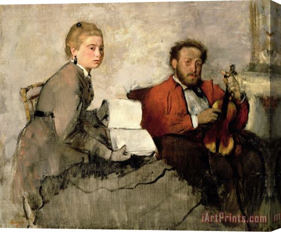 Edgar Degas Violinist and Young Woman Stretched Canvas Print / Canvas Art