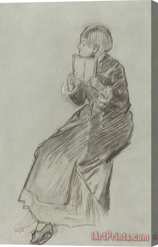 Edgar Degas Woman Reading a Book Stretched Canvas Print / Canvas Art