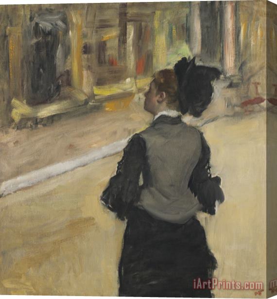 Edgar Degas Woman Viewed From Behind (visit to a Museum) Stretched Canvas Print / Canvas Art