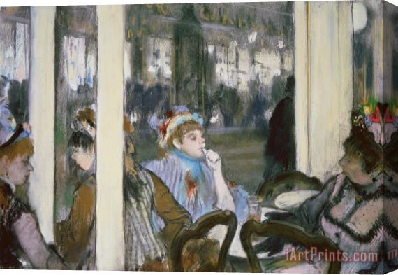 Edgar Degas Women on a Cafe Terrace Stretched Canvas Print / Canvas Art
