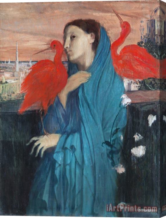 Edgar Degas Young Woman with Ibis Stretched Canvas Painting / Canvas Art