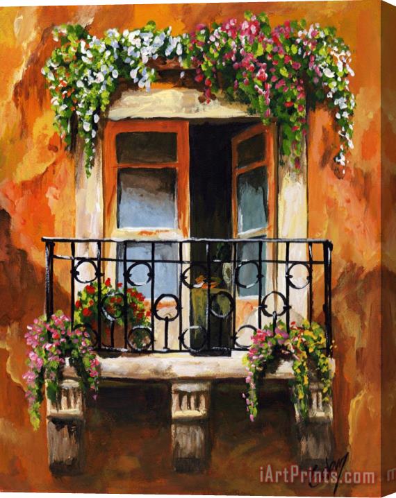 Edit Voros Balcony Of Livorno Stretched Canvas Painting / Canvas Art