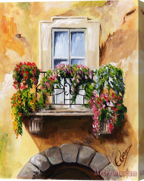 Edit Voros Balcony Of Parma Stretched Canvas Print / Canvas Art