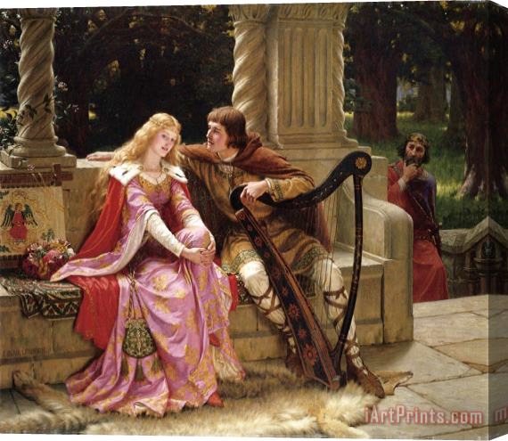 Edmund Blair Leighton The End of The Song Stretched Canvas Painting / Canvas Art