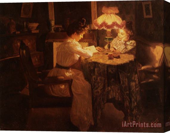 Edouard Leon Cortes Effet De Lampe Stretched Canvas Print / Canvas Art