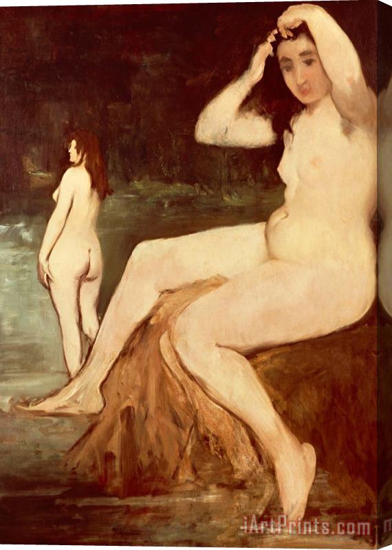 Edouard Manet Bathers On Seine Stretched Canvas Painting / Canvas Art