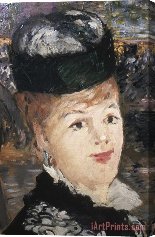 Edouard Manet Detail Showing Woman's Face From Skating Stretched Canvas Painting / Canvas Art