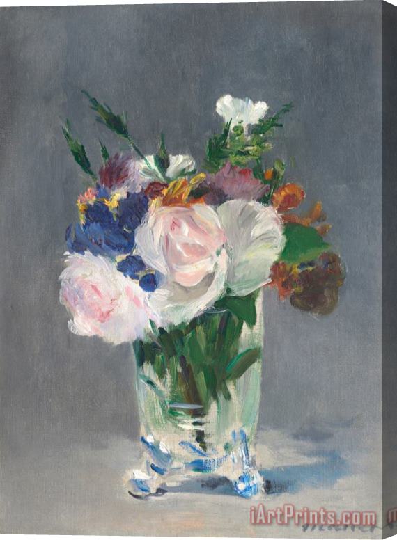Edouard Manet Flowers In A Crystal Vase Stretched Canvas Print / Canvas Art