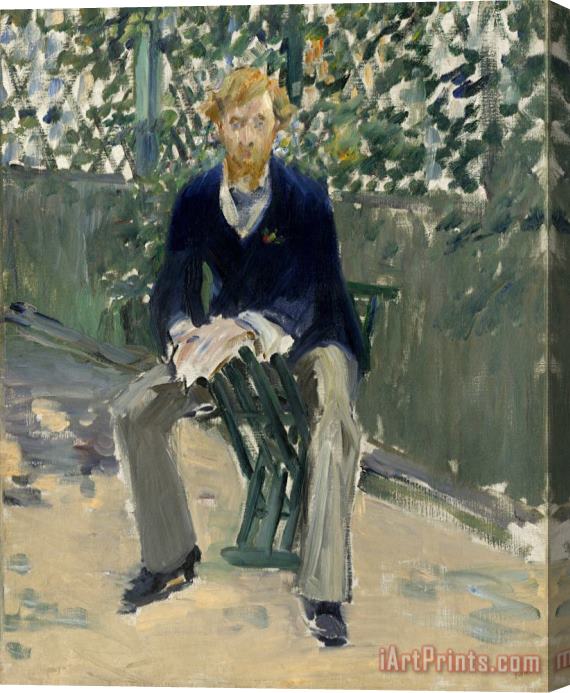 Edouard Manet George Moore in The Artist's Garden Stretched Canvas Painting / Canvas Art