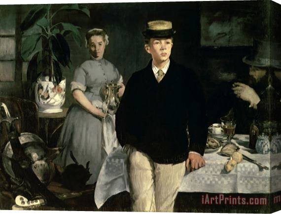 Edouard Manet Luncheon in The Studio Stretched Canvas Painting / Canvas Art
