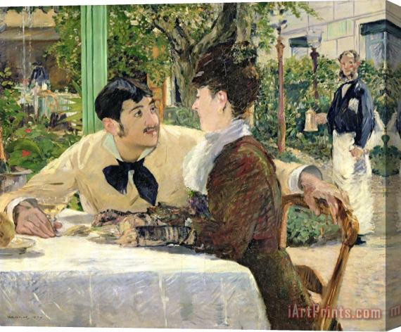 Edouard Manet The Garden of Pere Lathuille Stretched Canvas Painting / Canvas Art