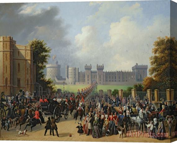 Edouard Pingret The Arrival of Louis-Philippe Stretched Canvas Print / Canvas Art