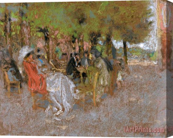 Edouard Vuillard Personnages Sous Les Arbres Stretched Canvas Print / Canvas Art