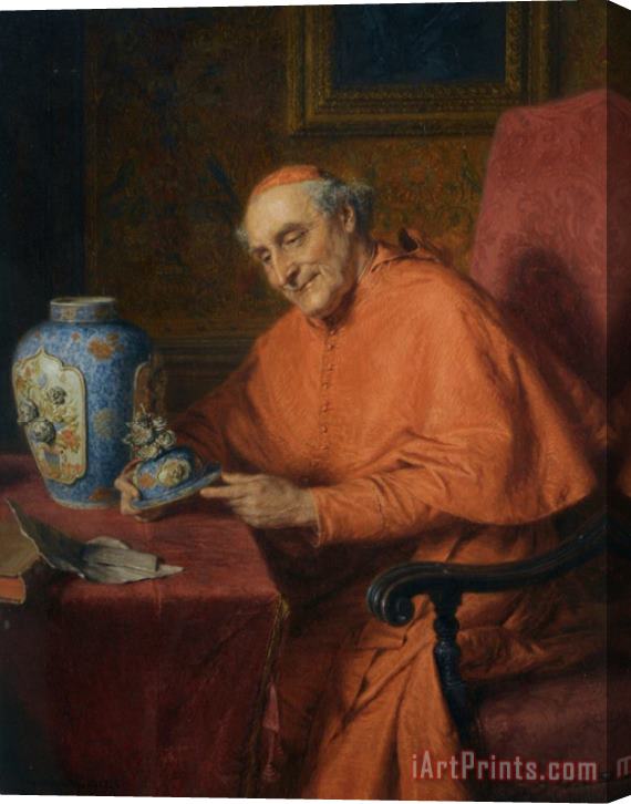 Eduard Grutzner Kardinal Als Kunstliebhaber Stretched Canvas Painting / Canvas Art