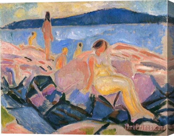 Edvard Munch High Summer II 1915 Stretched Canvas Painting / Canvas Art