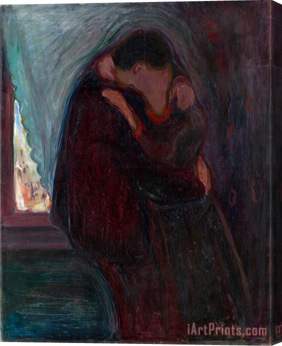 Edvard Munch The Kiss Stretched Canvas Print / Canvas Art