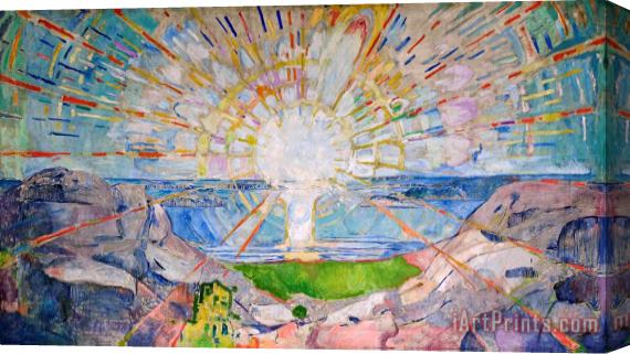 Edvard Munch The Sun Stretched Canvas Painting / Canvas Art