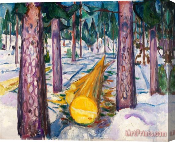 Edvard Munch The Yellow Log Stretched Canvas Painting / Canvas Art