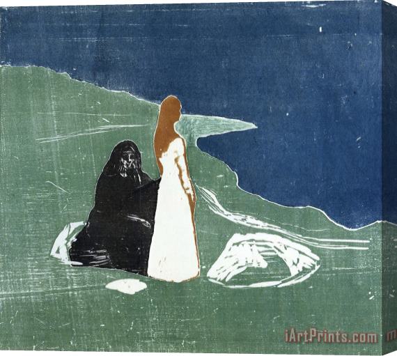 Edvard Munch Twee Vrouwen Het Strand Stretched Canvas Print / Canvas Art for sale - iArtPrints.com