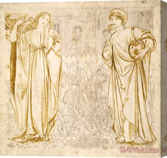 Edward Burne Jones Chaucer's 'legend of Good Women' 3 Stretched Canvas Print / Canvas Art