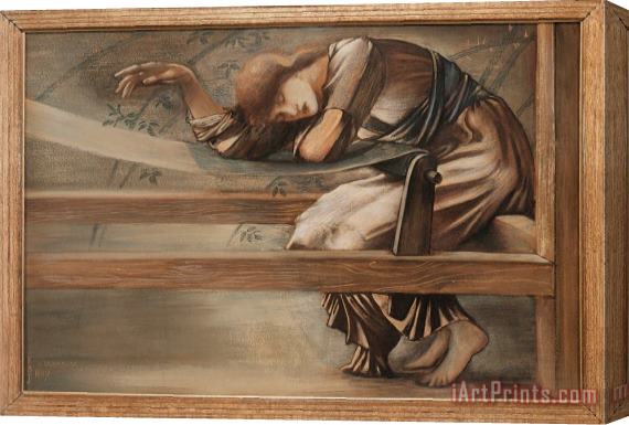 Edward Burne Jones The Briar Rose Study for The Garden Court Stretched Canvas Painting / Canvas Art