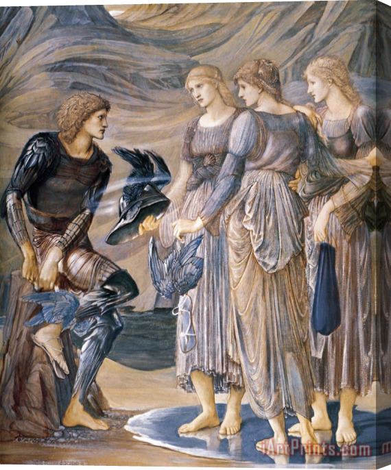 Edward Burne Jones The Perseus Series Perseus And The Sea Nymphs Stretched Canvas Painting / Canvas Art