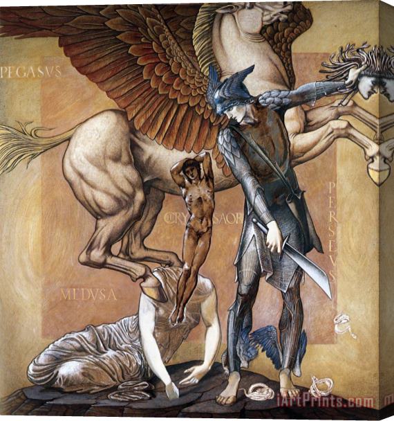 Edward Burne Jones The Perseus Series The Death of Medusa I Stretched Canvas Painting / Canvas Art