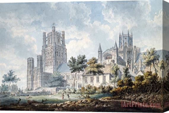 Edward Dayes Ely Cathedral From The South East Stretched Canvas Print / Canvas Art