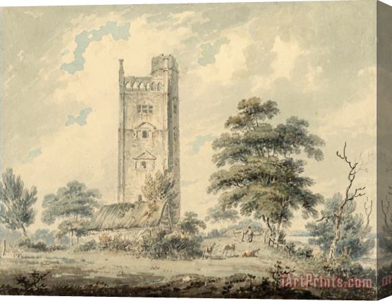 Edward Dayes Freston Tower, Suffolk Stretched Canvas Print / Canvas Art