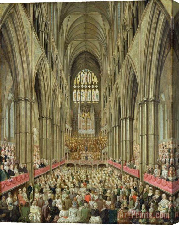 Edward Edwards An Interior View of Westminster Abbey on the Commemoration of Handel's Centenary Stretched Canvas Print / Canvas Art