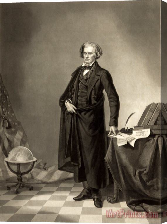 Edward Hicks Portrait of John C. Calhoun Stretched Canvas Print / Canvas Art