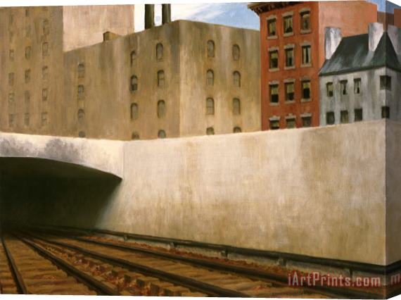Edward Hopper Approaching a City Stretched Canvas Painting / Canvas Art