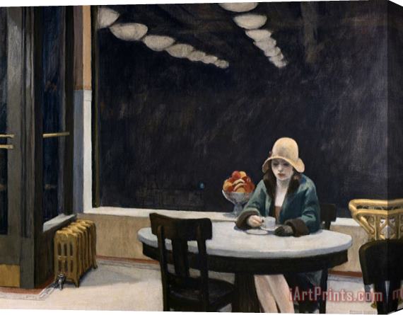 Edward Hopper Automat Stretched Canvas Print / Canvas Art