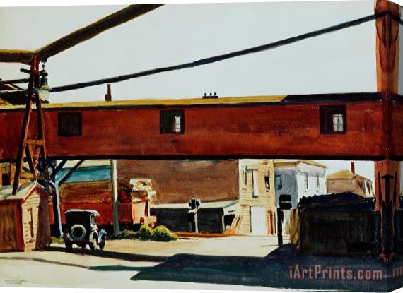 Edward Hopper Box Factory Stretched Canvas Print / Canvas Art
