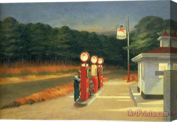 Edward Hopper Gas Stretched Canvas Painting / Canvas Art