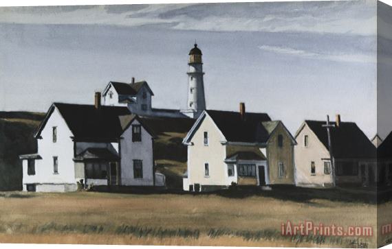 Edward Hopper Lighthouse Hill Cape Elizabeth Maine Stretched Canvas Painting / Canvas Art
