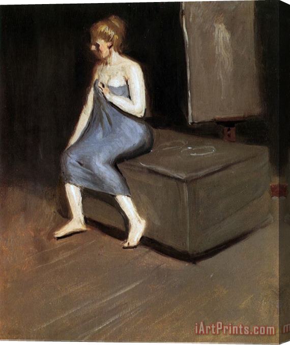 Edward Hopper Model Sitting Stretched Canvas Painting / Canvas Art