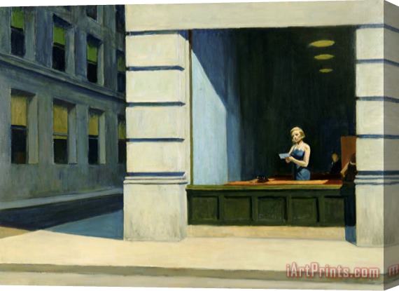 Edward Hopper New York Office Stretched Canvas Painting / Canvas Art