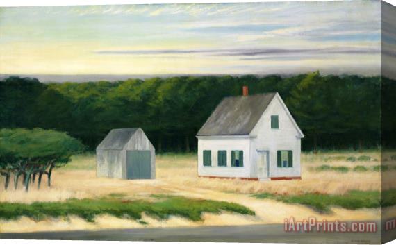 Edward Hopper October on Cape Cod Stretched Canvas Painting / Canvas Art