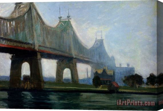 Edward Hopper Queensborough Bridge Stretched Canvas Print / Canvas Art