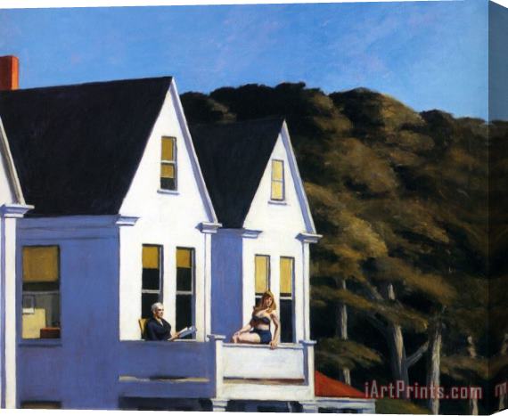 Edward Hopper Second Story Sunlight Stretched Canvas Painting / Canvas Art
