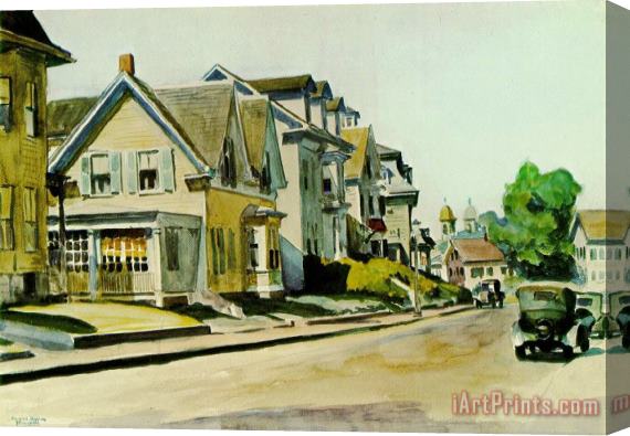 Edward Hopper Sun on Prospect Street Gloucester Massachusetts 1934 Stretched Canvas Painting / Canvas Art