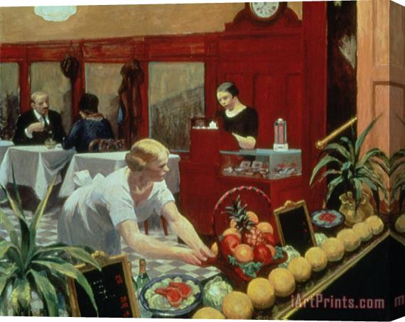Edward Hopper Tables For Ladies Stretched Canvas Print / Canvas Art