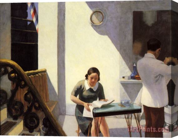 Edward Hopper The Barber Shop Stretched Canvas Print / Canvas Art