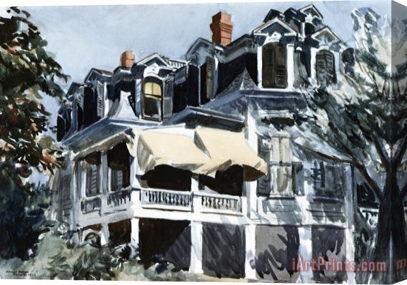 Edward Hopper The Mansard Roof Stretched Canvas Print / Canvas Art