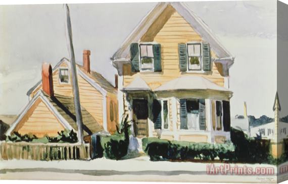 Edward Hopper The Yellow House Stretched Canvas Painting / Canvas Art