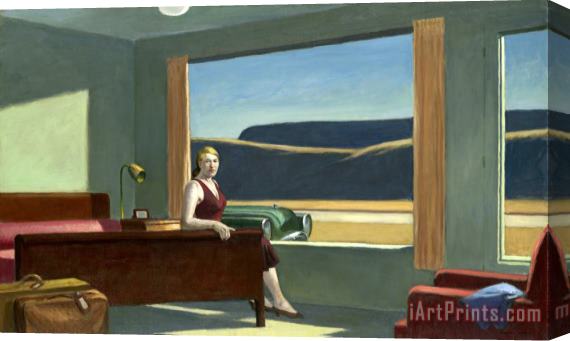 Edward Hopper Western Motel Stretched Canvas Print / Canvas Art