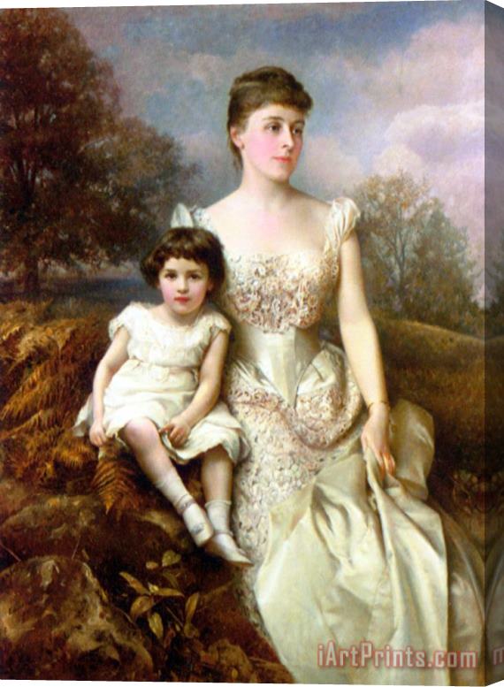 Edward Hughes Portrait of Mrs. Drury Percy Wormald And Her Son Stretched Canvas Painting / Canvas Art
