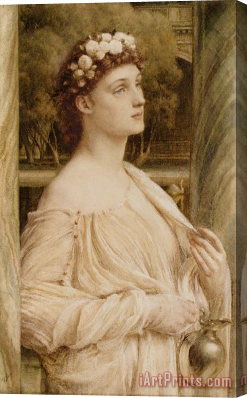 Edward John Poynter A Vestal Portrait of Miss Violet Lindsay Stretched Canvas Print / Canvas Art