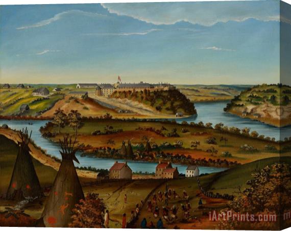 Edward K Thomas View Of Fort Snelling Stretched Canvas Print / Canvas Art